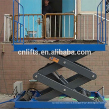 cargo indoor scissor lift table/hydraulic stationary scissor lift